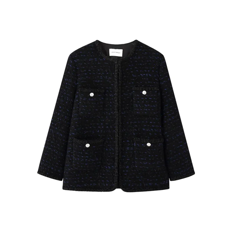 ZHOUMIAO Cropped Coats Women's-2