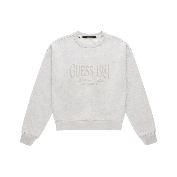 GUESS Sweatshirt Women's OTM Gray White-0