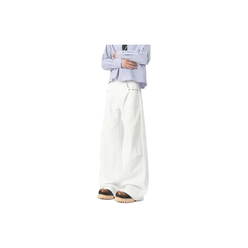 TESTUNG Jeans Unisex White Extended Style-18