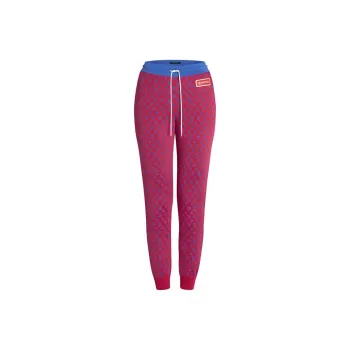 LOUIS VUITTON New Quarterly Products Of LV Knitted Sports Pants Women's Red