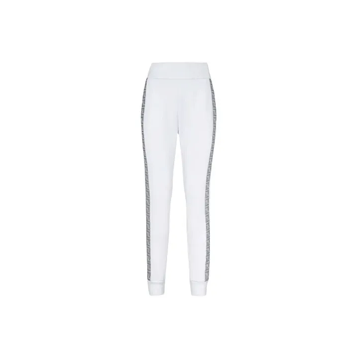 FENDI Knitted Sweatpants Women's White-0