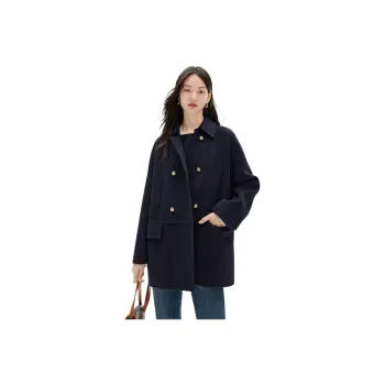 Hopeshow Coats Women's Navy Blue