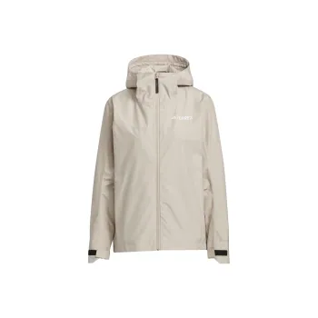 Adidas Waterproof And Windproof Windbreaker Jacket Women's Beige Umber