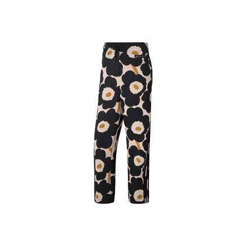 adidas Women's Floral Print Straight Leg Casual Pants Black