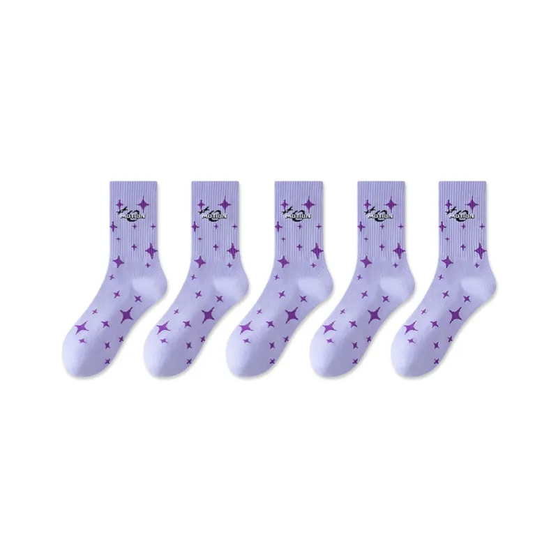 Taste The Color Mid Calf Socks Women's 5 Pack-13