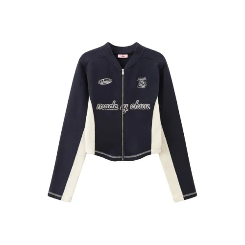 CHUU Cropped Coats Women's Navy Blue