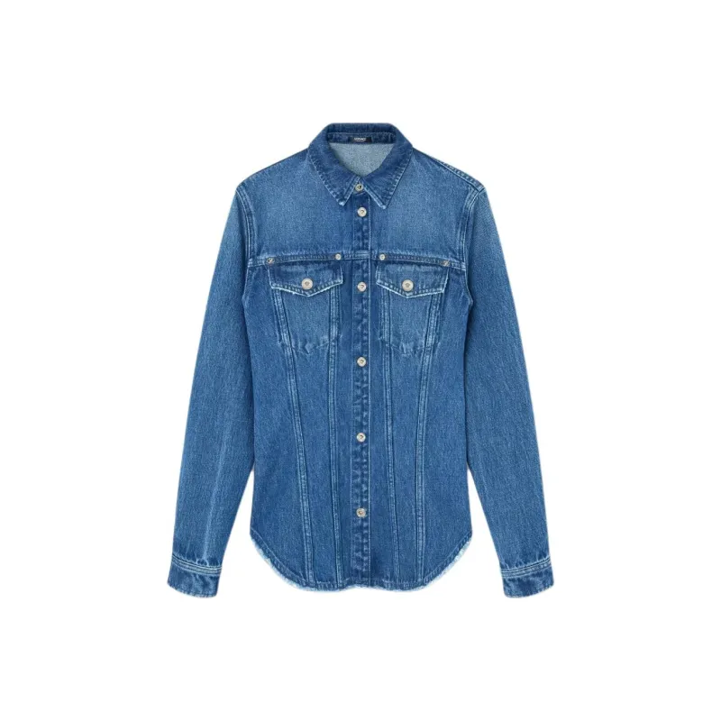 VERSACE La Medusa '95 Denim Shirt-0