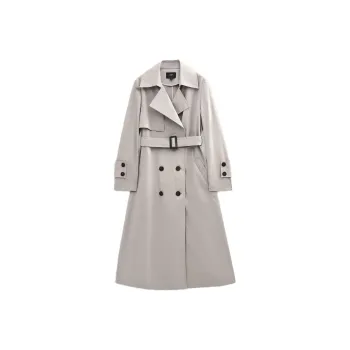 INSUN Trench Coats Women's Light Gray