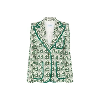 CASABLANCA Heart Monogram Jacquard Single Breasted Jacket