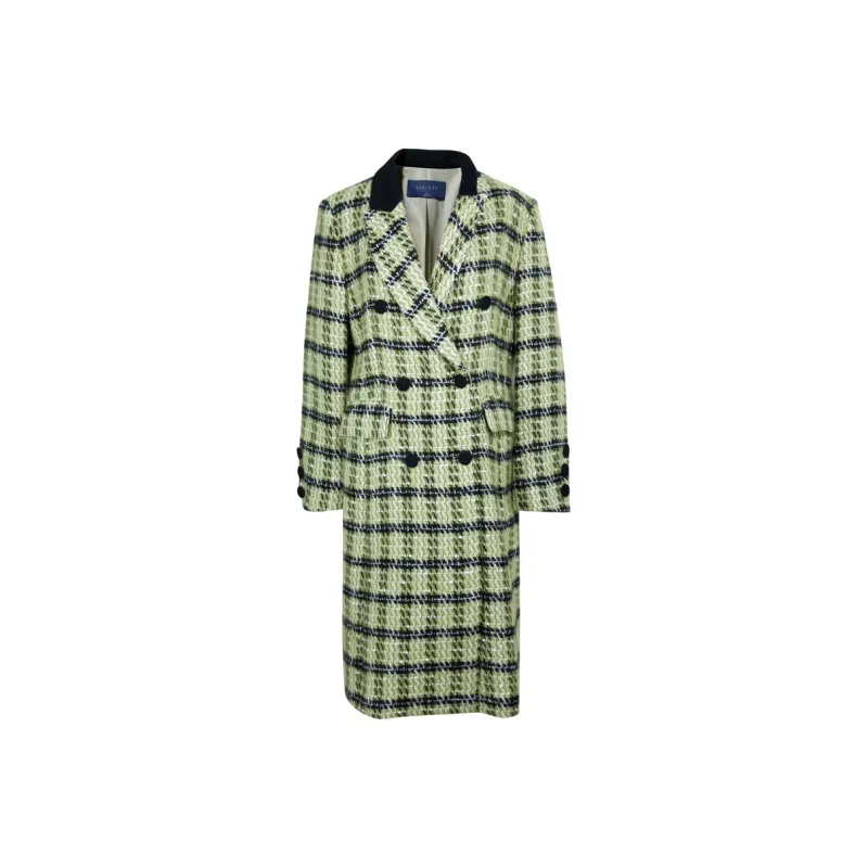 3COLOUR Coats Women's Green Black-0