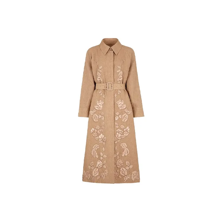 FENDI Trench Coats Women's Beige-0