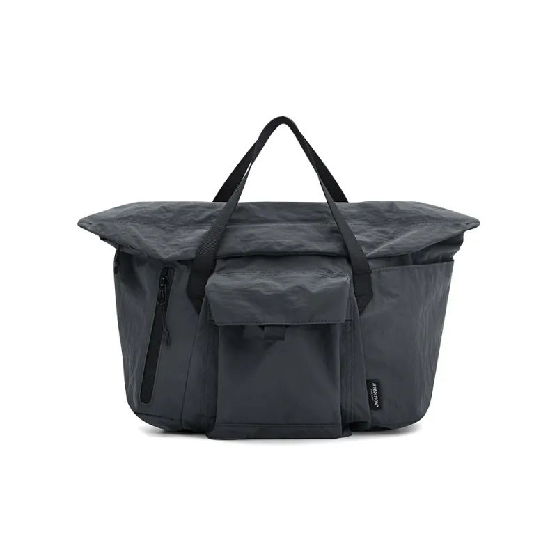 MYEDITION One Shoulder Handbag, Crossbody Bag, Messenger Bag Fabric Dark Gray/Gray Green Unisex-1