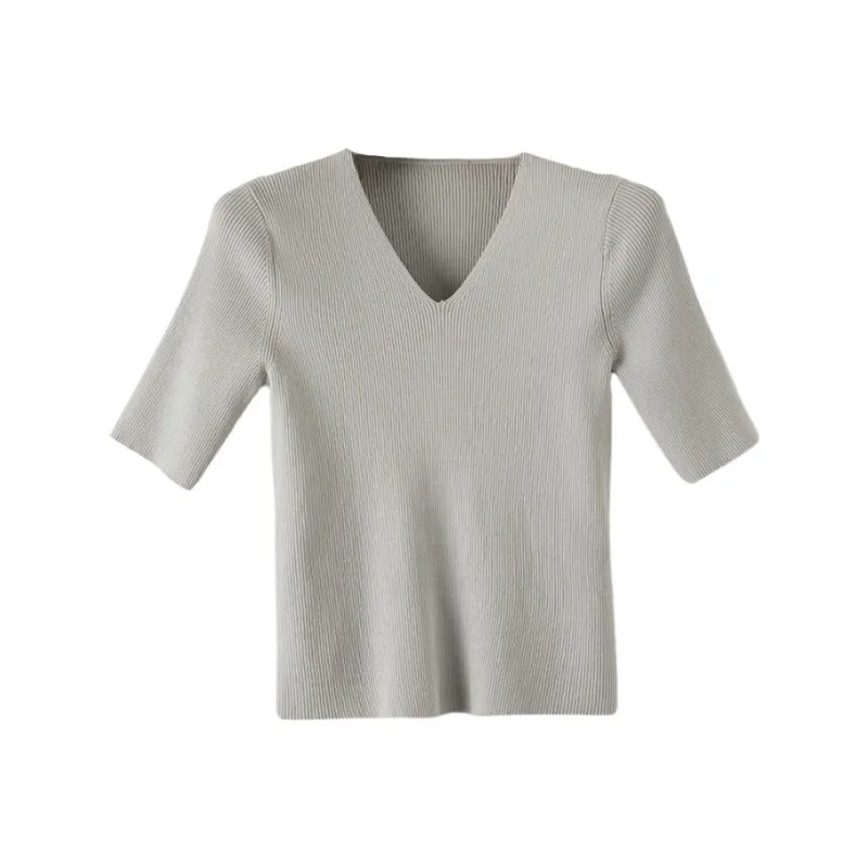 Late White Knitwear Women's Light Gray-0