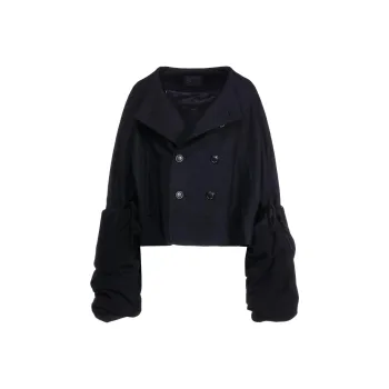 Yohji Yamamoto Double Breasted Long Sleeved Coat