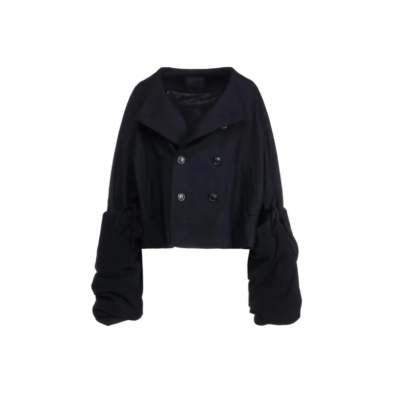 Yohji Yamamoto Double Breasted Long Sleeved Coat-0