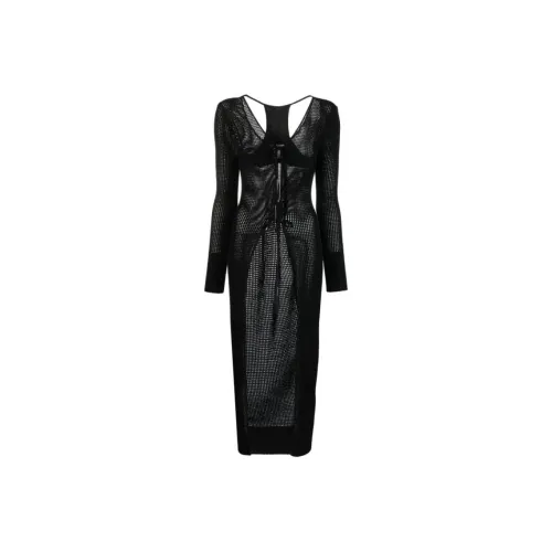 ANDREĀDAMO Semi sheer Racerback Knitted Cardigan