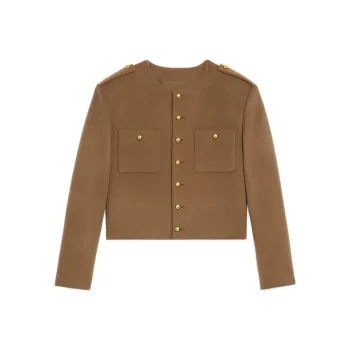 CELINE Cropped Coats Women's Umber