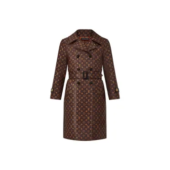 LOUIS VUITTON Trench Coat Women's Umber