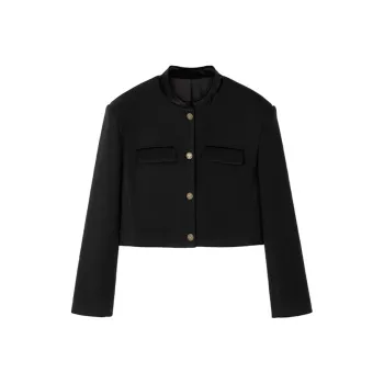 PAZZO Cropped Coats Women's Black