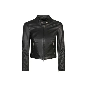 Balenciaga Leather Jacket Black