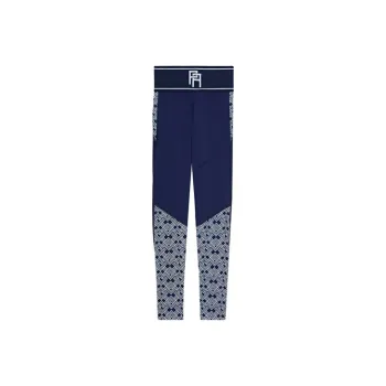 PALM ANGELS Women'ss Monogram Leggings Navy Blue/Off White