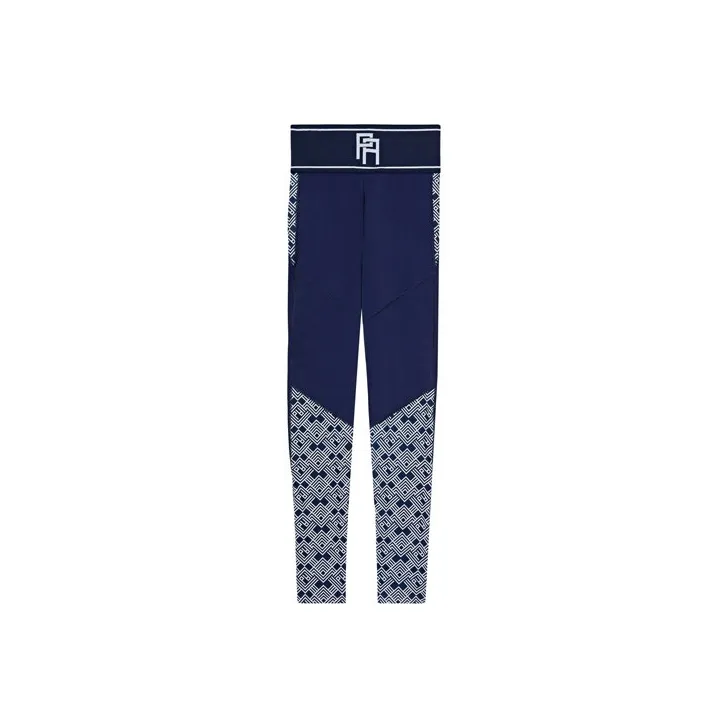 PALM ANGELS Women'ss Monogram Leggings Navy Blue/Off White-0