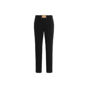 MOSCHINO Smiley Buckled Tailored Pants