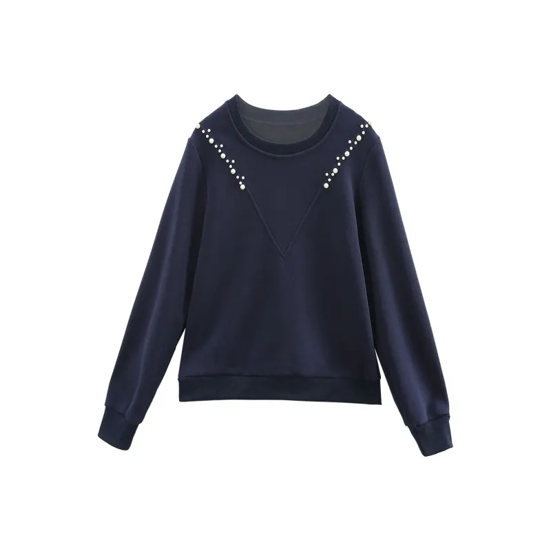 A Paradise For Awakening Sweatshirt Women's Navy Blue-0