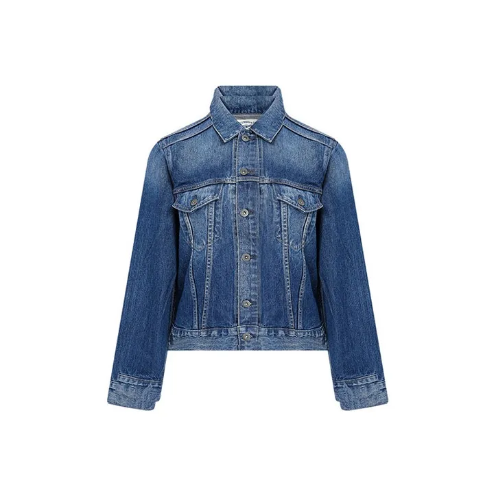 Levis Fitted Moderate Denim Jacket Women's Blue-0