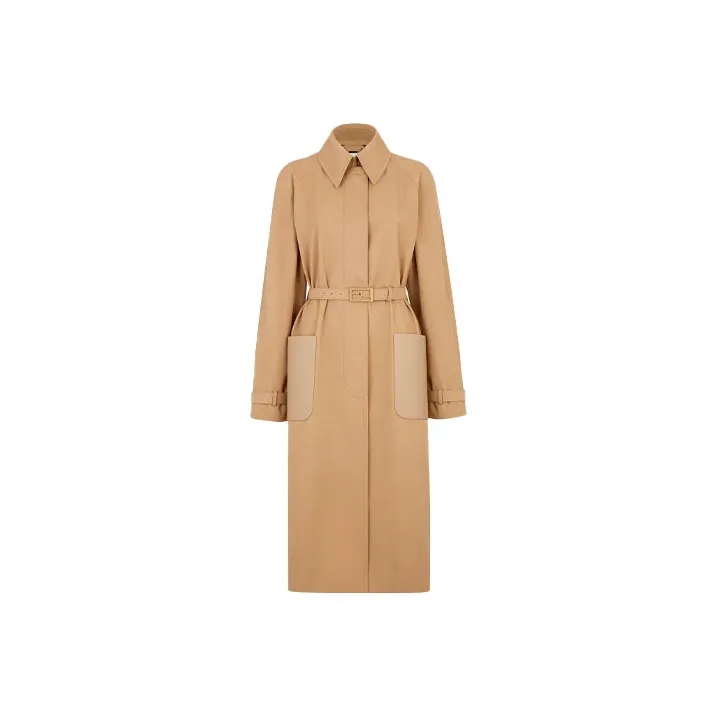 FENDI Trench Coat Women's Beige-0