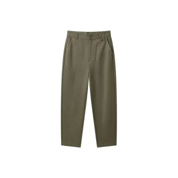 Yu Qianwen Casual Pants Women's Olive Green
