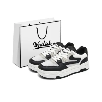 WESTLINK Lightweight And Breathable Low Top Skateboard Shoes Women's Black/White