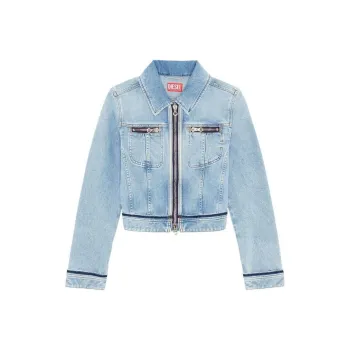 DIESEL De-Slimmy-Re Cropped Denim Jacket