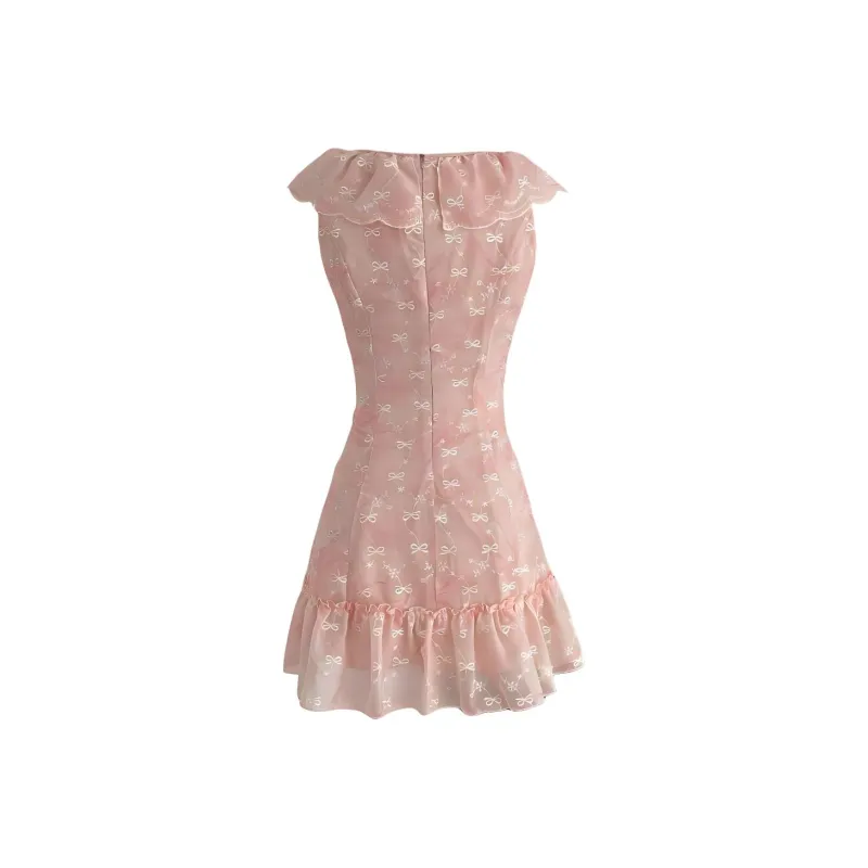 IQC Sleeveless Dresses Women's Peach Pink-1