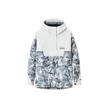 Anta Water-Resistant Windbreaker Jacket Women's Chalcedony White/All Over Print