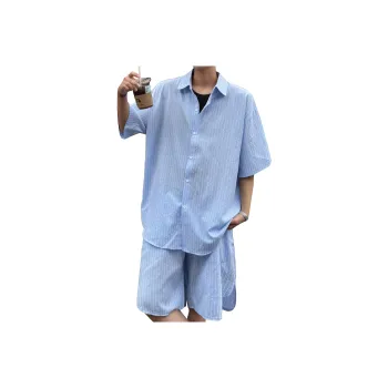 MARK WAFFLE Shirt Matching Set Unisex