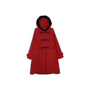 LALAJK Farewell Poem Of Snow Padded Loose Fit Thickened Hooded Coat Women's