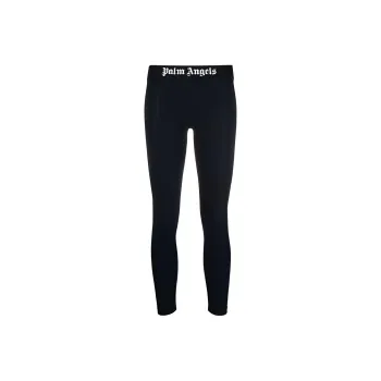PALM ANGELS Women'ss Logo Leggings Black/White