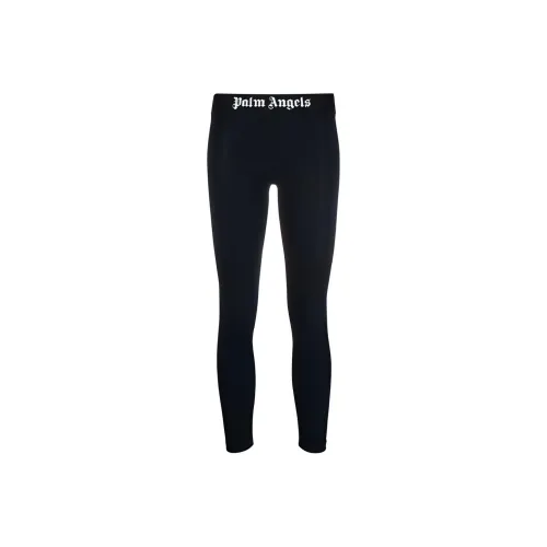 PALM ANGELS Women'ss Logo Leggings Black/White