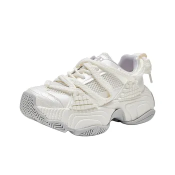 HR Breathable Low Top Chunky Sneakers Women's Beige