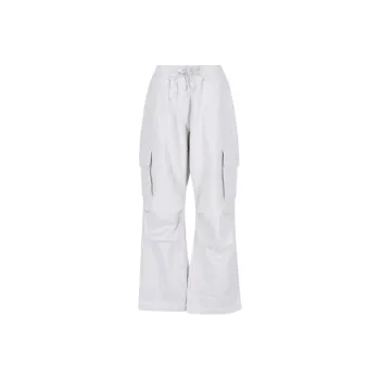 COPERNI Fleece Wide Leg Cargo Pants 'Pale Grey'