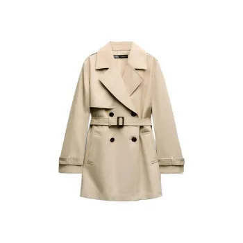 ZARA Trench Coat Women's Light Camel
