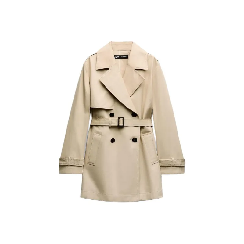 ZARA Trench Coat Women's Light Camel-0