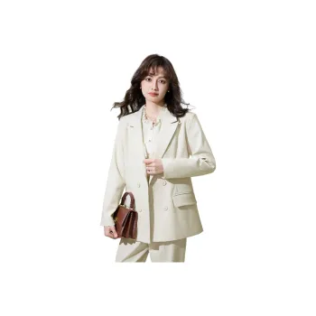 SMEN Cropped Coats Women's Apricot