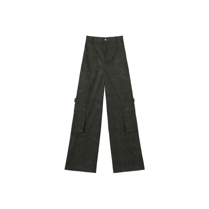 MEETLADY Casual Pants Women's Army Green-0