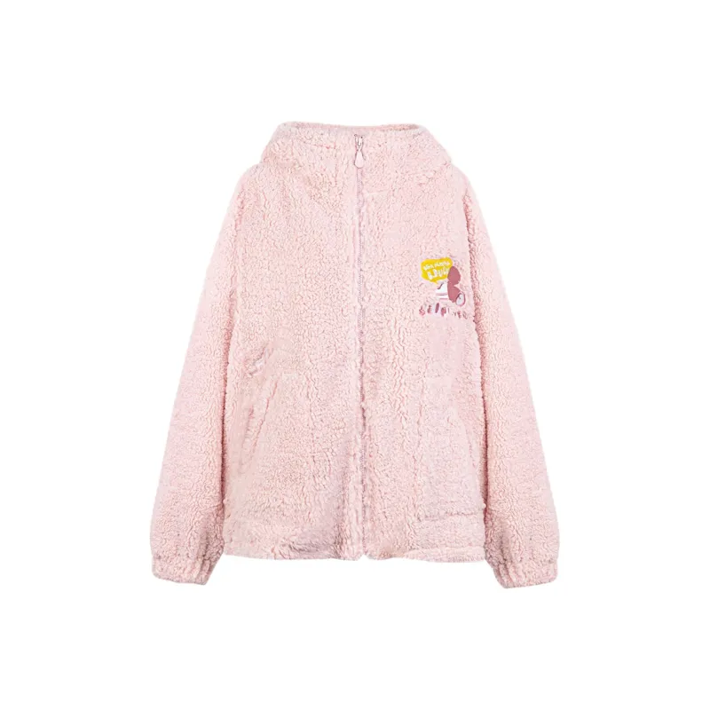 B.Duck Velvet feel Coat Women's Light Pink-0