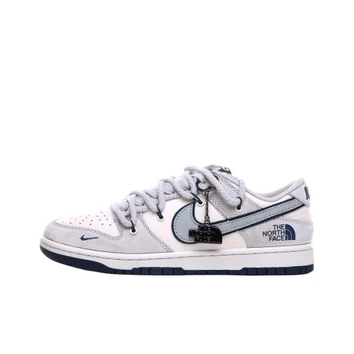 THE NORTH FACE x Nike Dunk SB Anti Slip Wear Resistant Low Top Skateboard Shoes Unisex Gray Blue