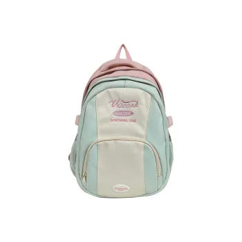 AIBAG Nylon Backpack Unisex Pink/Blue/Green/Yellow/Black