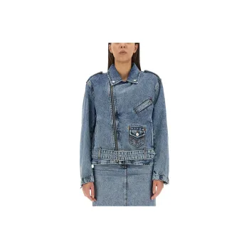 MOSCHINO Denim Jackets Women's Blue