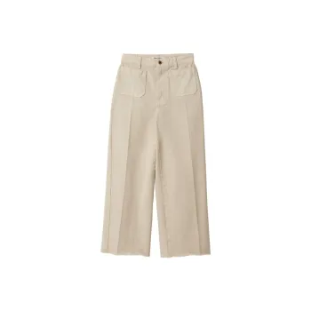 MIU MIU SS24 Casual Pants Women's Chalk White
